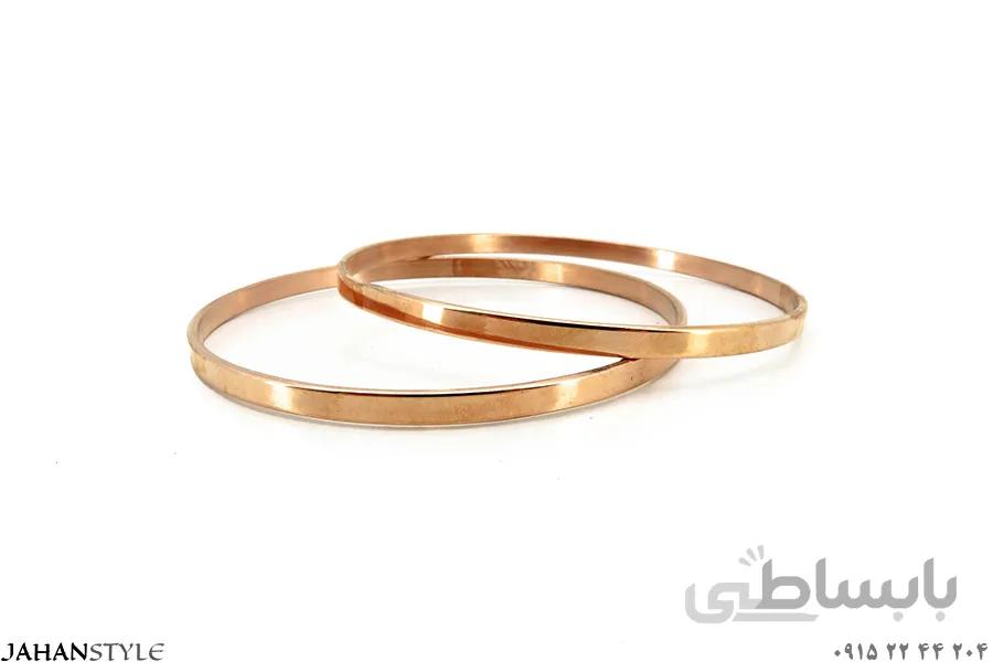 دستبند النگویی مسی طرح ساده