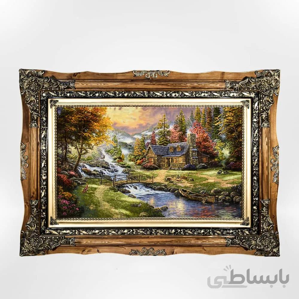 تابلو فرش دستباف طرح طبیعت کد ۱۳۲