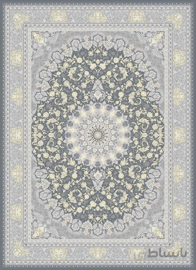 قالی سلیمان P006 کد رنگ 3883 خاکستری تیره