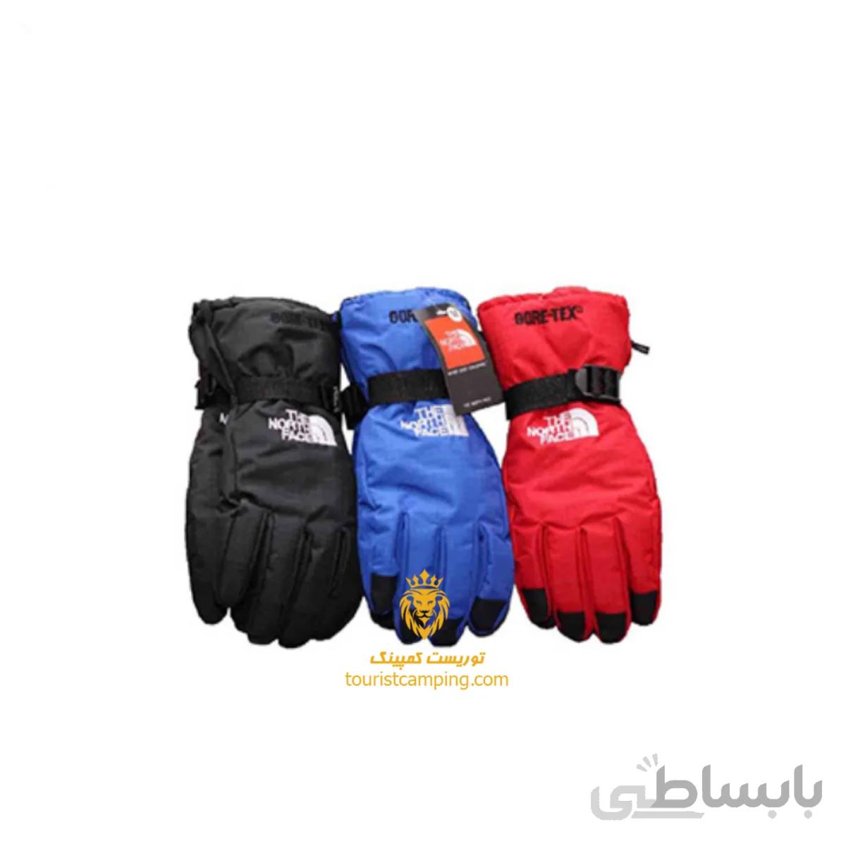 دستکش دوپوش ضد اب طرح The North Face
