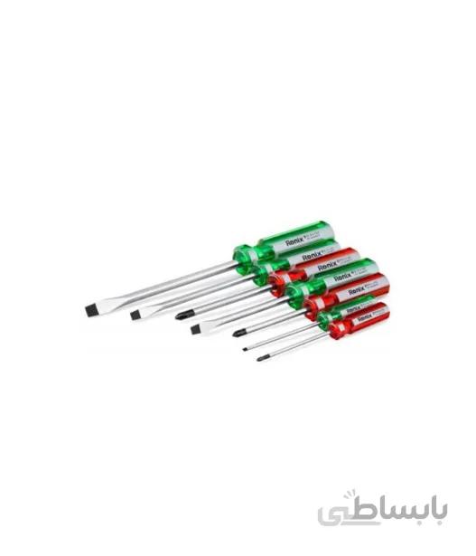 مجموعه 7 عددی پیچ گوشتی دسته کریستال ساعتی رونیکس مدل Ronix RH-2702
