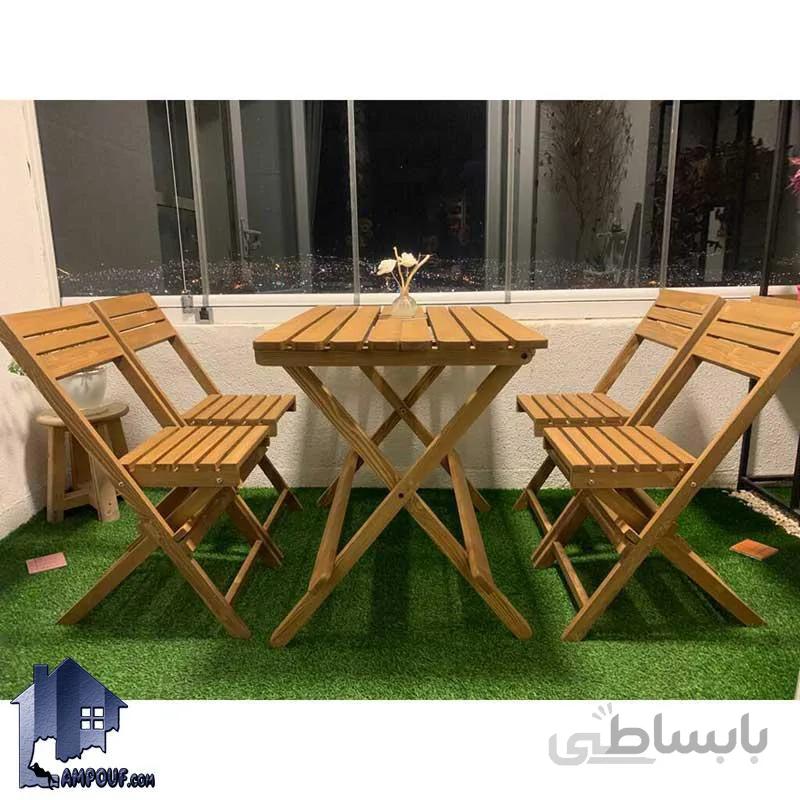 ست 4نفره میز صندلی تاشو BTAR104