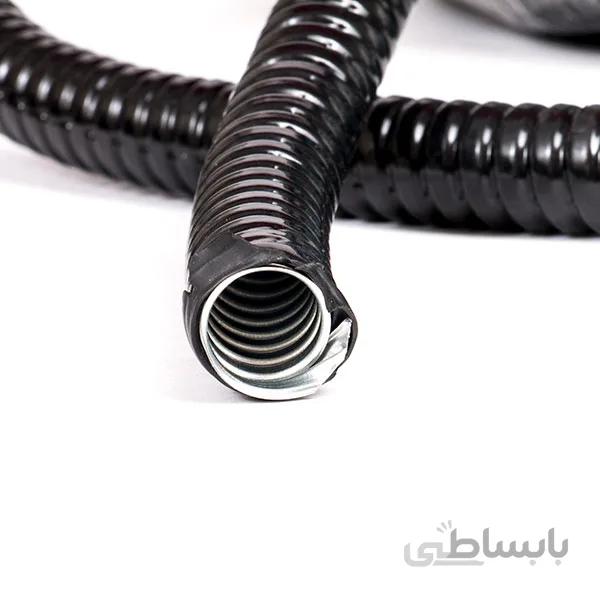 لوله فلکسی خرطومی روکش دار فلزی سایز 11 مشکی