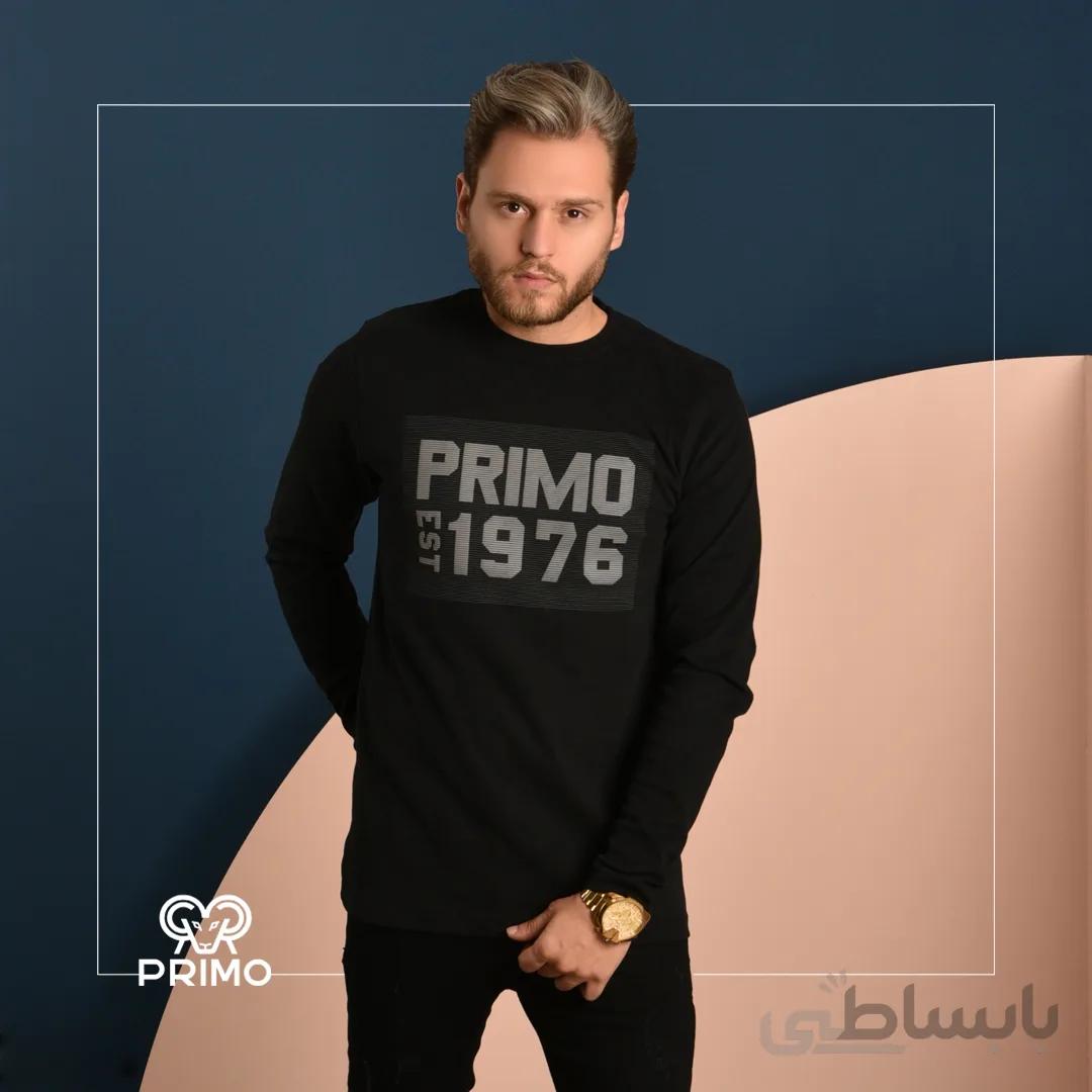 تیشرت پنبه مردانه مدل آستین بلند چاپی 514109