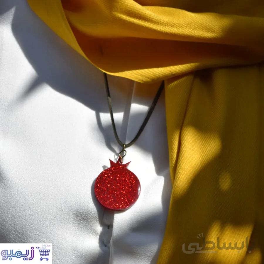 گردنبند انار قرمز اکلیلی