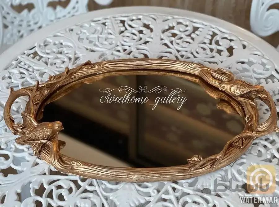 سینی کف آینه طرح جوجه بیضی