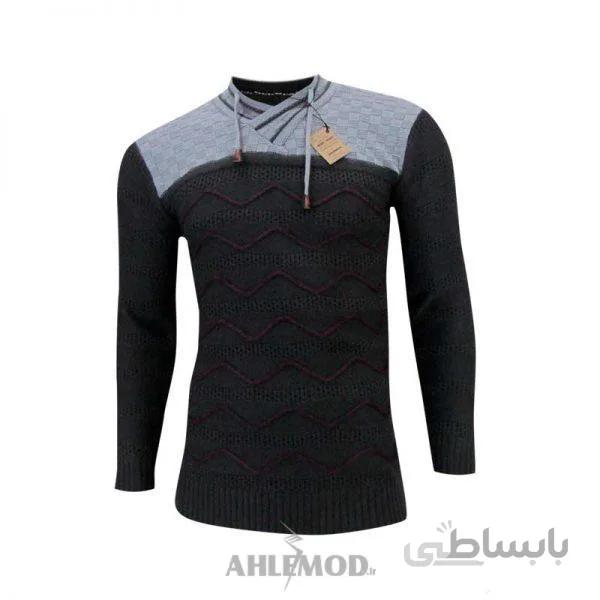 پلیور مردانه یقه بنددار مدل 5278