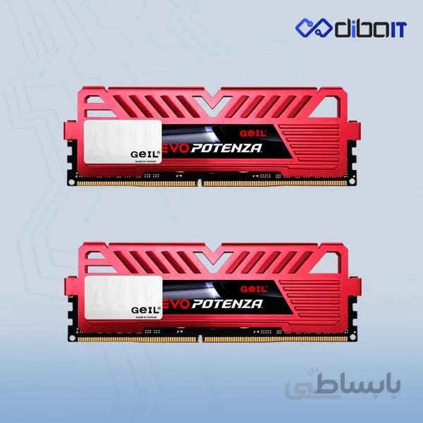 رم دسکتاپ DDR4 گیل مدل Evo Potenza ظرفیت 16 گیگابایت دو کاناله 3000 مگاهرتز