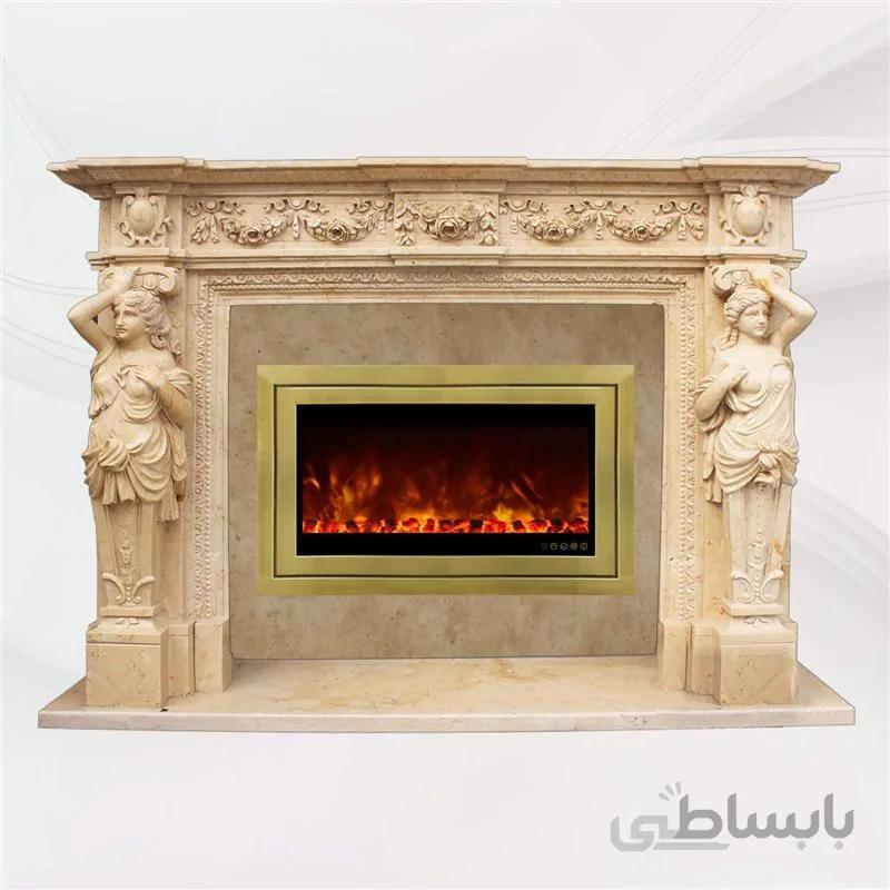 شومینه برقی زمینی آوالون با فریم سنگی ALS009