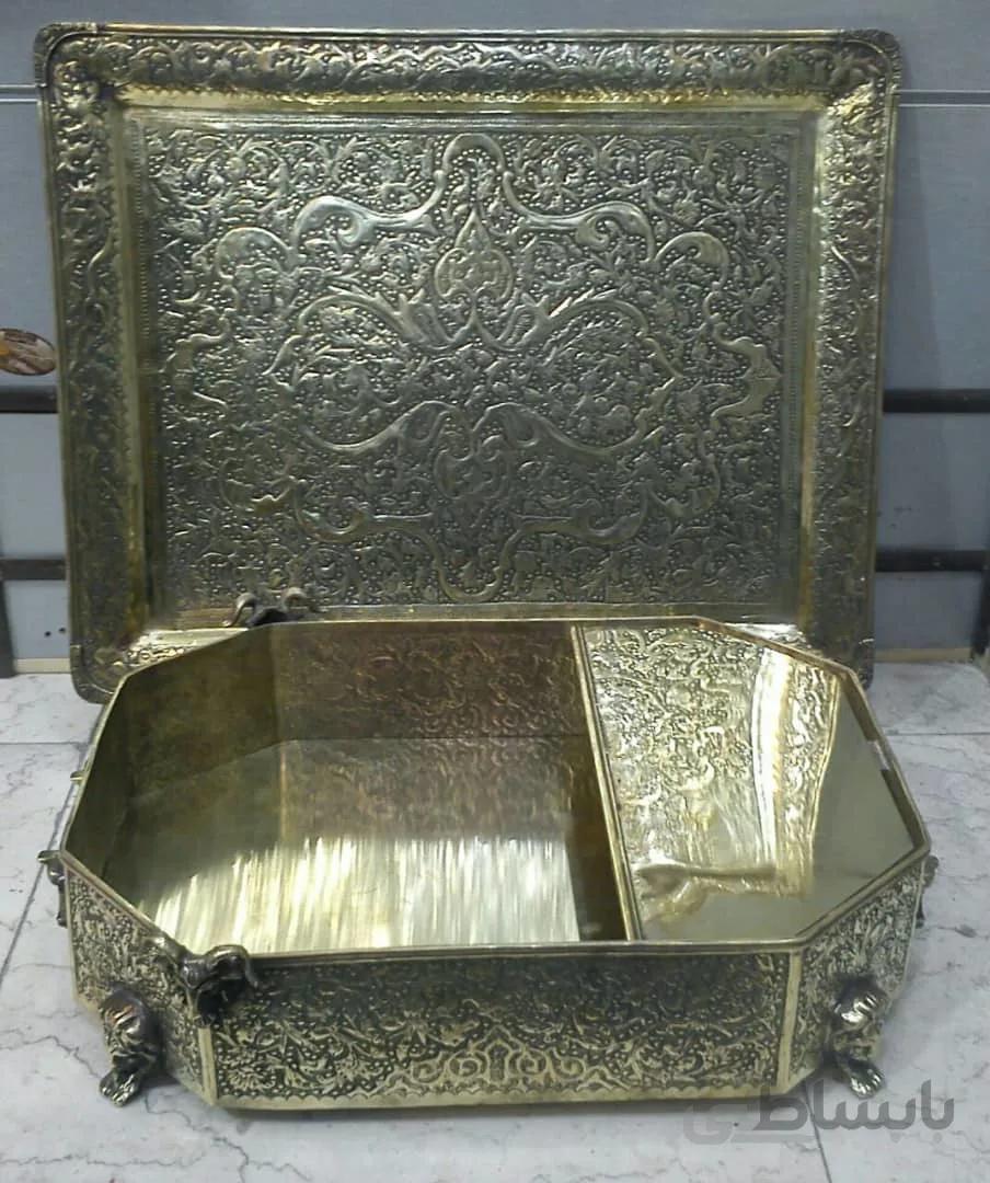 منقل و سینی قلمزنی برنجی کد ۱۰۱۶۰۶