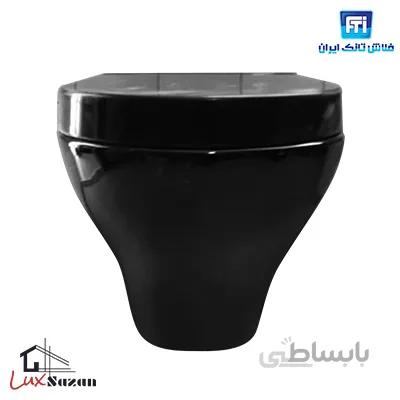 توالت فرنگی وال هنگ مدل توپراک مشکی فلاشتانک ایران ( FTI )