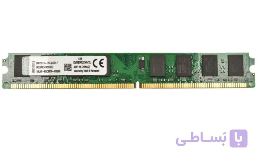 رم دسکتاپ DDR2 تک کاناله 800 مگاهرتز کینگستون ظرفیت 2 گیگابایت