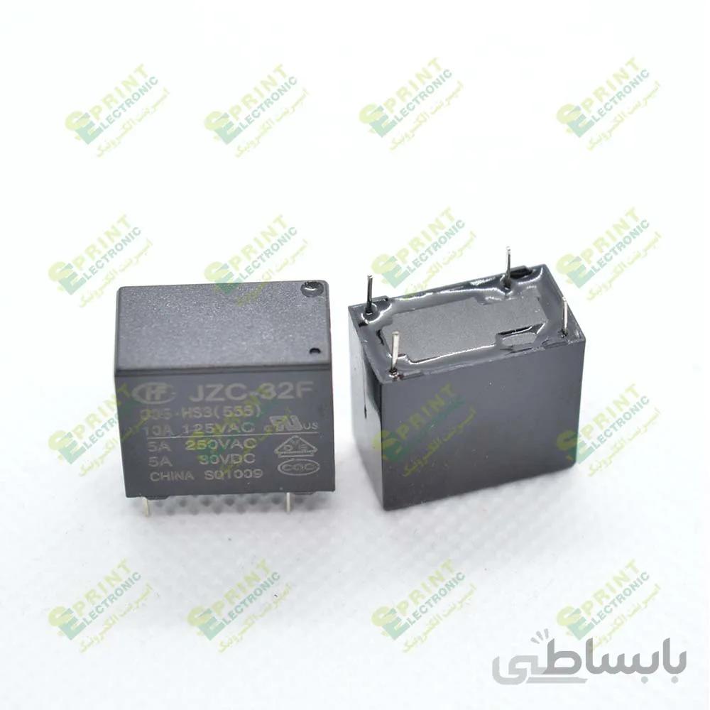 رله 24 ولت بند انگشتی 4 پایه 5 آمپر HONGFA JZC-32F-024-HS3