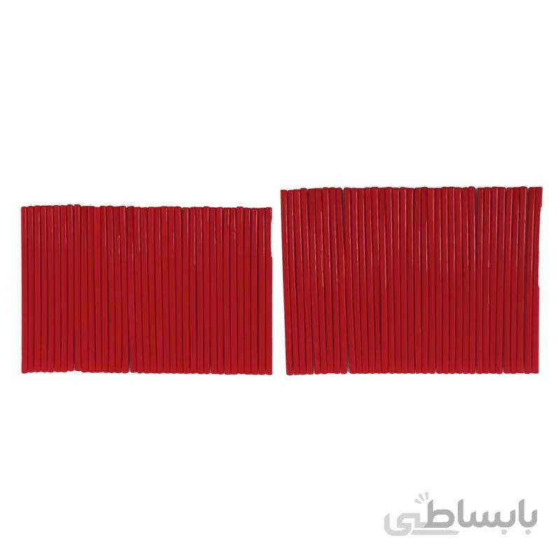 روکش سیم پره موتور سیکلت قرمز بسته 74 عددی
