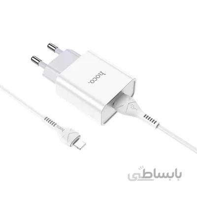 شارژر دیواری هوکو مدل C81A + کابل lightning