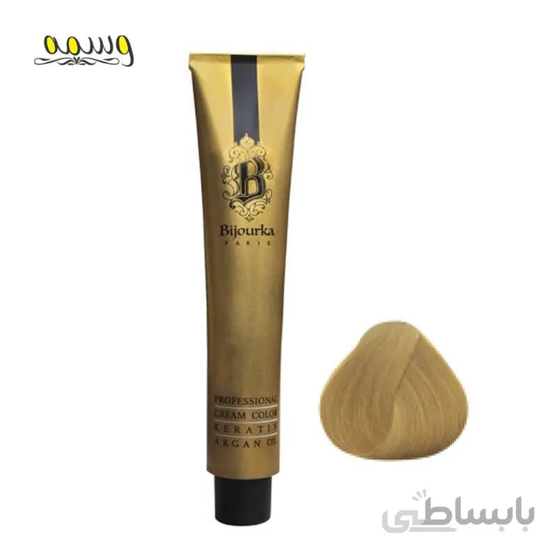 رنگ مو بیجورکا سری gold 24k بلوند نسکافه ای خیلی روشن شماره 9.7 حجم 100 میل