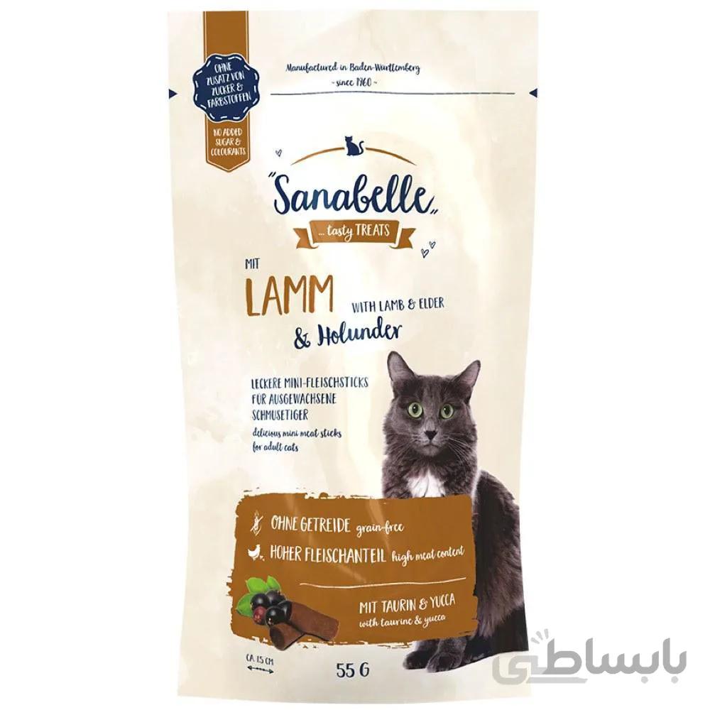 تشویقی گربه سانابل مدل lamb and amp elder وزن 55 گرم ا Sanabelle Lamb & Elder Cat Treat 55g