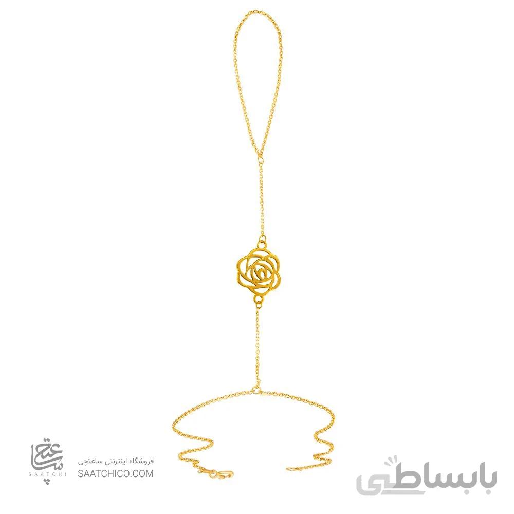 تمیمه طلا زنانه طرح گل شنل کد LT424
