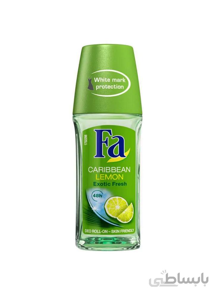 رول ضد تعریق زنانه فا مدل Caribbean Lemon حجم 50 میلی لیتر ا Fa Caribbean Lemon