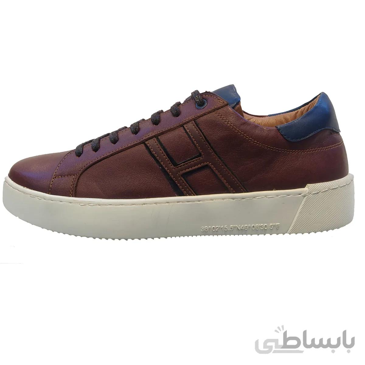کفش روزمره مردانه مدل چرمی کفه تخت H 43