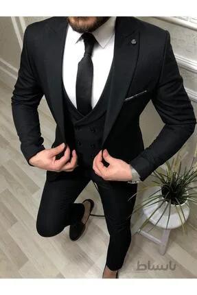 خرید اینترنتی کت و شلوار مردانه برند Tempee رنگ مشکی کد ty137505064