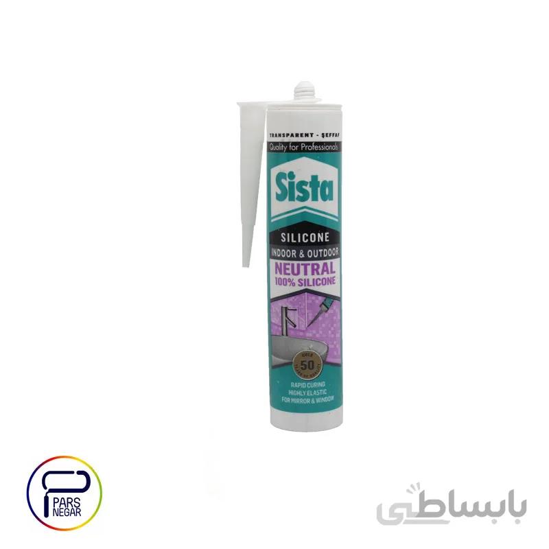 چسب سیلیکون شفاف نوترال سیستا مخصوص آیینه ۲۸۰ میلی لیتر
