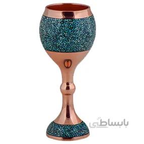 جام فیروزه کوب اثر آقاجانی ارتفاع 14سانتی متر کد JAF-02