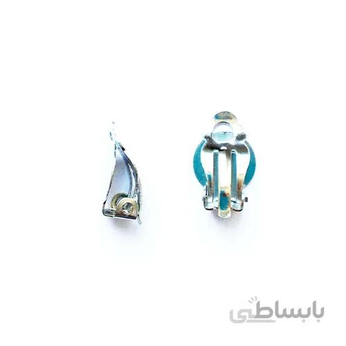 پایه گوشواره کلیپسی نقره ای بسته 2 عددی kks1001