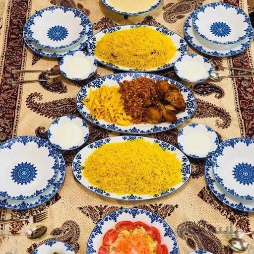 سرویس چینی زرین 12 نفره کامل سمرقند (108 پارچه) ا Zarin Iran Shahrzad Samarkand 108 Pieces FDC Dinnerware Set