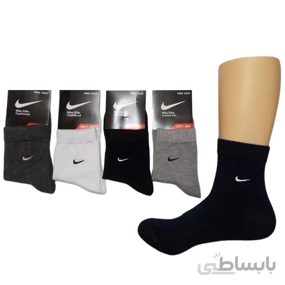 جوراب نیم ساق مردانه Funny Socks طرح گلدوزی Nike