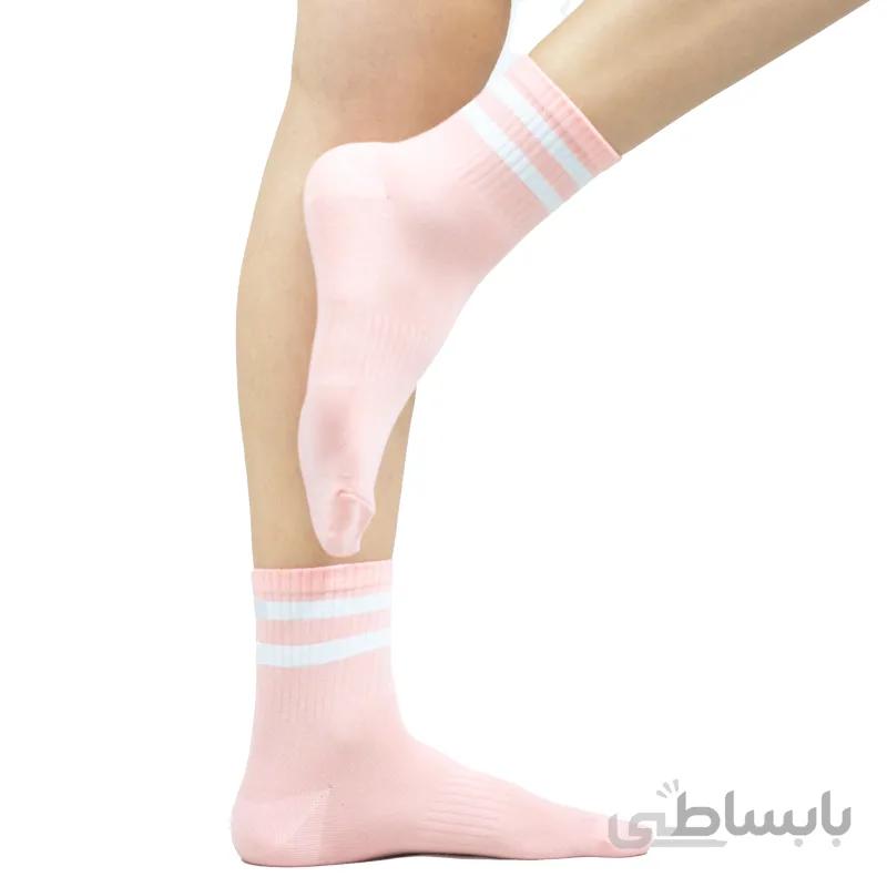 جوراب نیم ساق گلبهی بارو