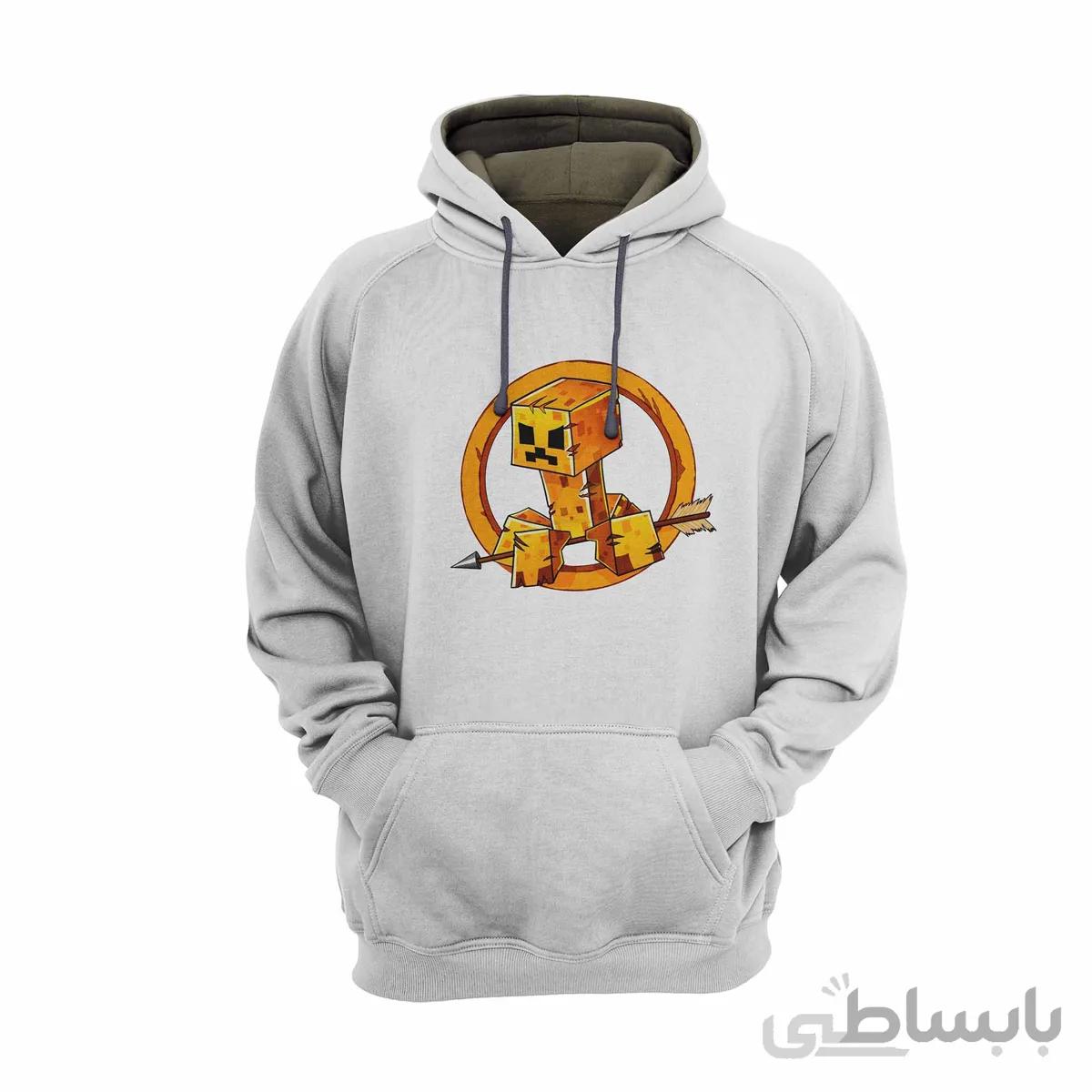 هودی سفید طرح بازی ماینکرافت Minecraft کد KCT10464 کد 284803