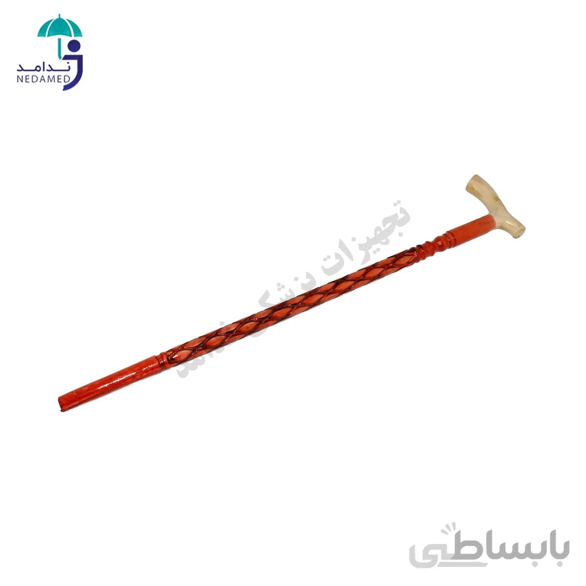 عصا چوبی ایرانی مدل حصیری دسته CNC