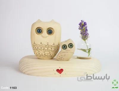 گلدان رو میزی جغد با بچه | 1163