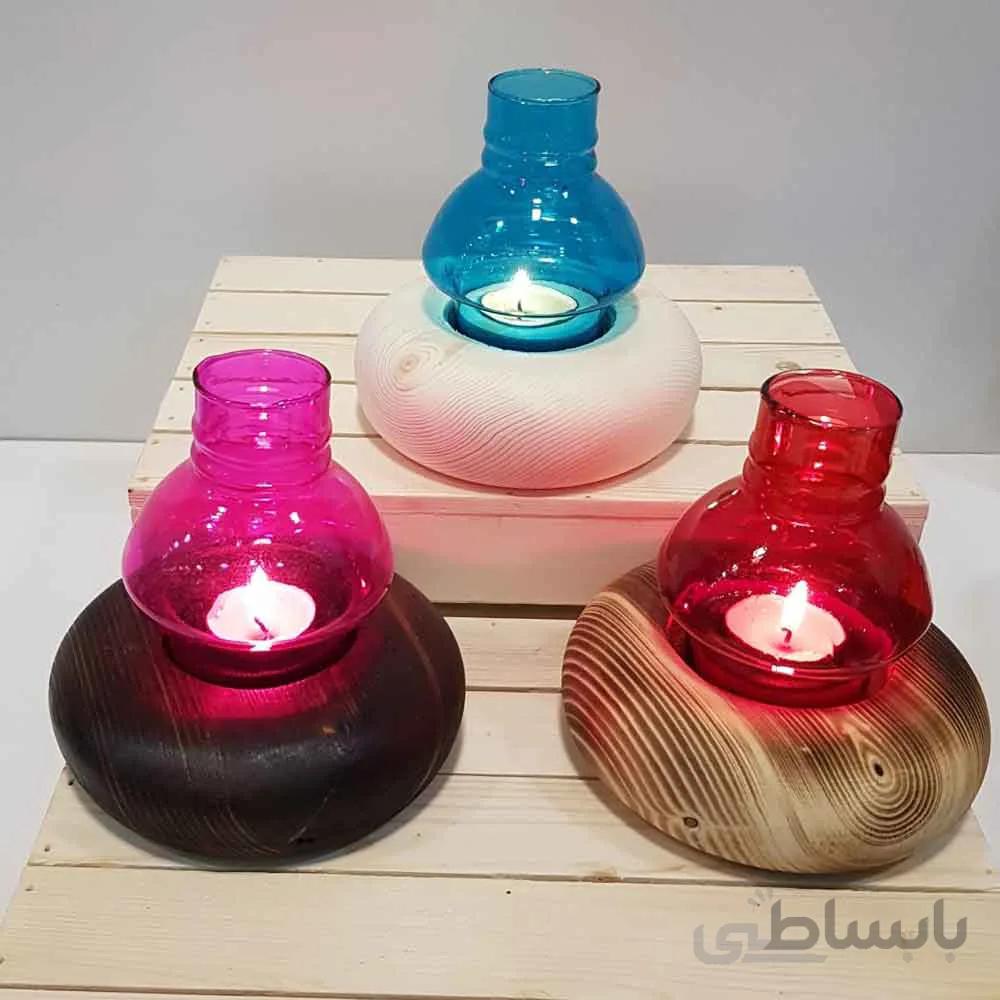 جاشمعی گرد چوبی