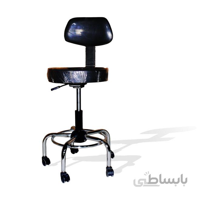 صندلی تابوره چرخ دار/ جک دار/پشتی دار/
