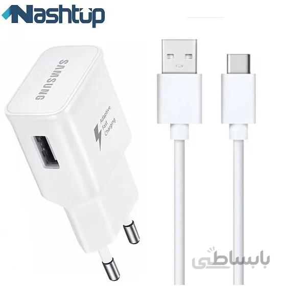 شارژر اصلى سريع همراه با كابل type c سامسونگ گوشى Samsung Galaxy M20 ا 2A Samsung Galaxy M20 Fast travel charger with type c cable