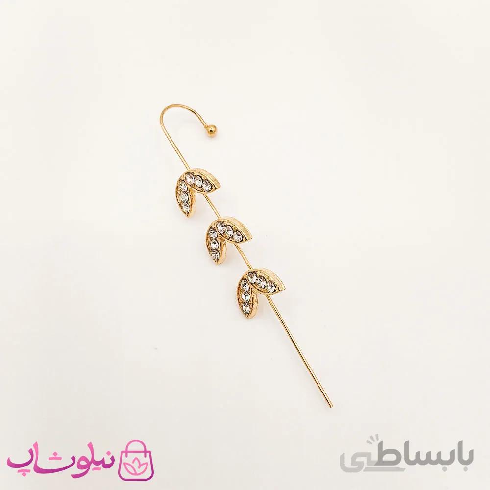 گوشواره زنانه کراس طرح برگ