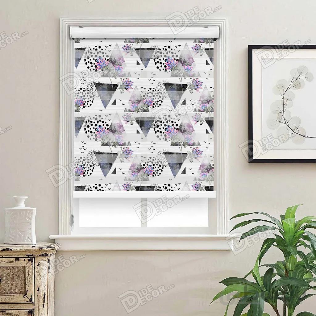 پرده زبرا چاپی دو رو طرح دار کد ZMP-624
