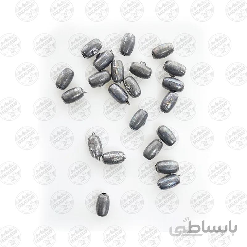 سرب ماهیگیری زیتونی سوراخ دار 5 گرم سایز 3 بسته 10 عددی