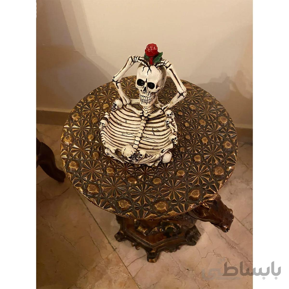 زیرسیگاری طرح اسکلت کد HE-001 - سفید