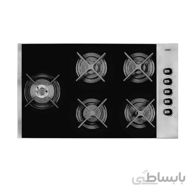 اجاق گاز ۵ شعله شیشه‌ای کن مدل ۵۲۲M ا Can Gas Hob model 522M