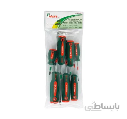 پیچ گوشتی 7 عددی هنس مدل 06400.7BG