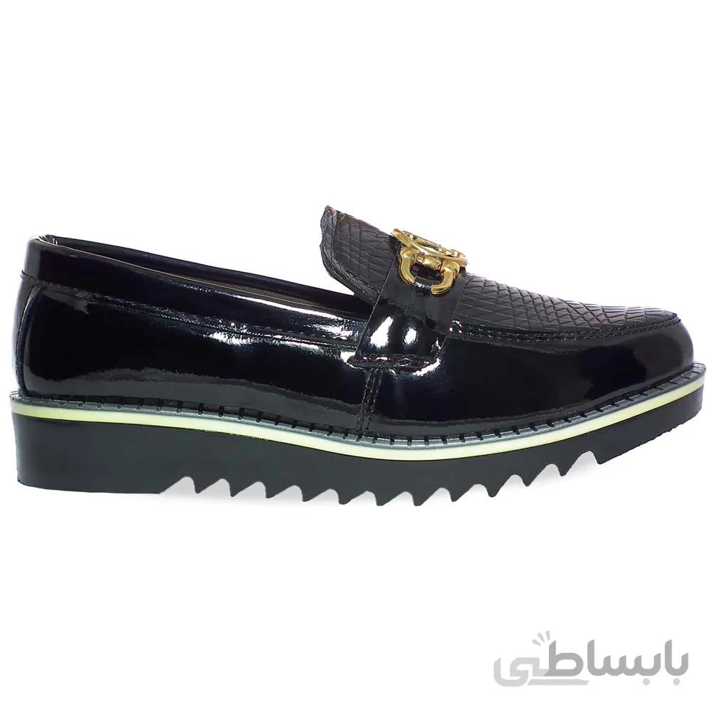 کفش پسرانه ورنی مدل MASERATI مشکی