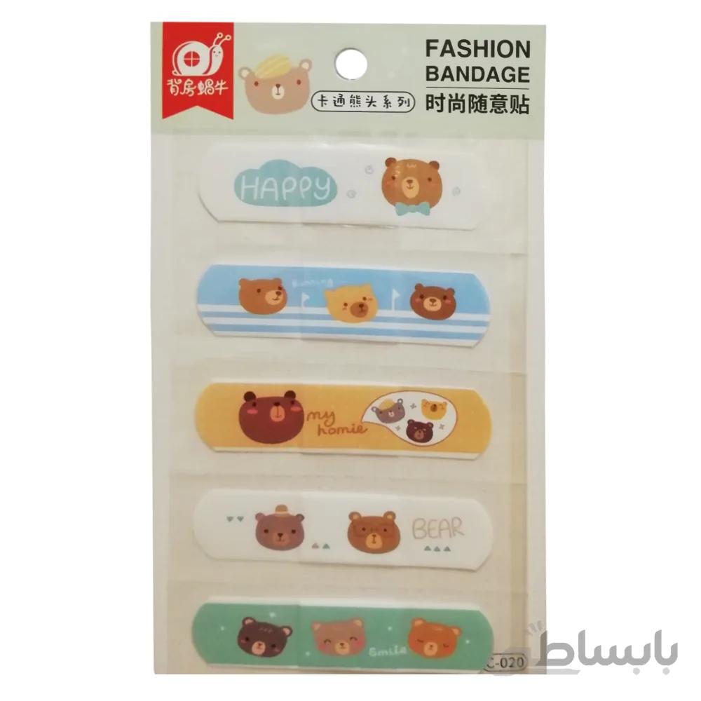 چسب زخم طرح خرس کد C-020 بسته 5 عددی