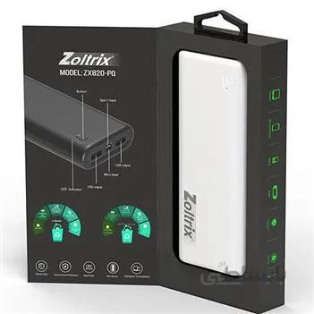 پاوربانک زولتریکس مدل Zoltrix ZX820 PQ 20000 MAH - سفید ا Zoltrix Power Bank Model Zoltrix ZX820 PQ 20000 MAH