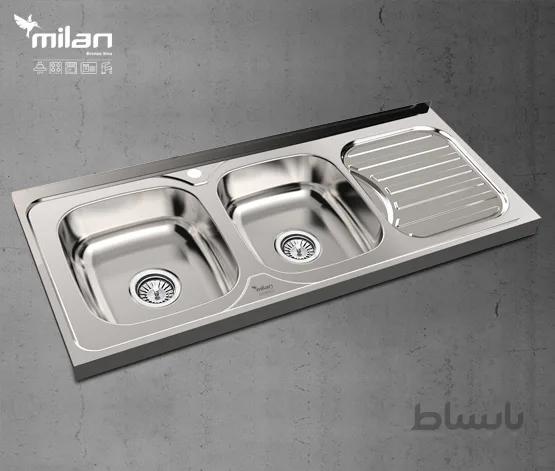 سینک ظرفشویی استیل میلان مدل 3024