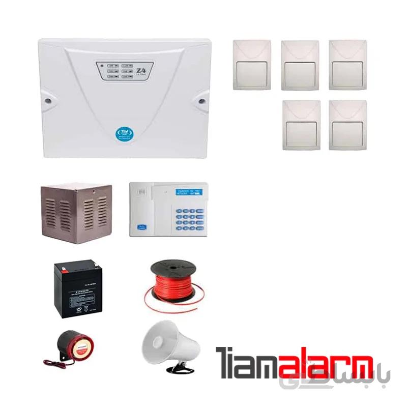پکیج دزدگیر اماکن با سیم مدل کلاسیک سیم کارتی و تلفنی CGF5