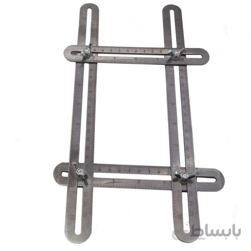 خط کش الگوبرداری استیل Otenci سایز 25 در 12 سانتی‌متر