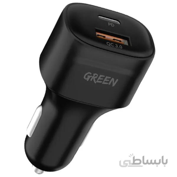 شارژر فندکی گرین مدل GNCQ3PDBK